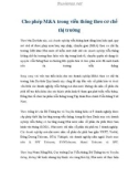 Cho phép M&A trong viễn thông theo cơ chế thị trường