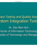 Lecture Software testing and quality assurance: Lecture 8 - TS. Đào Nam Anh