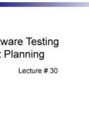 Software Quality Assurance: Lecture 30 - Dr. Ghulam Ahmad Farrukh