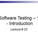 Software Quality Assurance: Lecture 23 - Dr. Ghulam Ahmad Farrukh