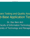 Lecture Software testing and quality assurance: Lecture 9 - TS. Đào Nam Anh