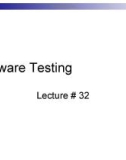 Software Quality Assurance: Lecture 32 - Dr. Ghulam Ahmad Farrukh