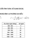 Hướng dẫn tính toán sử dụng Microsoft excel