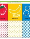 Learning colors fruit flash cards