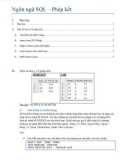 Ngôn ngữ SQL – Phép kết
