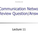 Lecture Wireless and mobile computing – Chapter 11: Communication networks