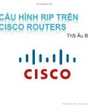 Bài giảng Mạng máy tính nâng cao - Chương 8: Cấu hình RIP trên Cisco Routers