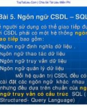 Bài giảng Cơ sở dữ liệu: Bài 5 - ThS. Vũ Văn Định