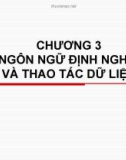 Bài giảng Cơ sở dữ liệu (Database): Chương 3 - TS. Lê Thị Lan