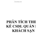 CƠ SỞ DỮ LIỆU QUẢN LÝ KHÁCH SẠN (PHẦN 1)