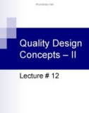 Software Quality Assurance: Lecture 12 - Dr. Ghulam Ahmad Farrukh