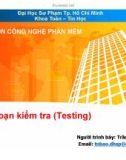 Bài giảng Nhập môn Công nghệ phần mềm: Giai đoạn kiểm tra (Testing) - TS. Trần Ngọc Bảo