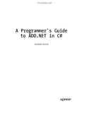 A Programmer's Guide to ADO.NET in C#