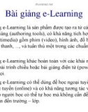 Bài giảng E-Learning (72tr)