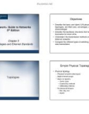 Lecture Network + Guide to Networks (5th edition) - Chapter 3: Topologies and Ethernet standards