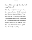 Microsoft hứa hoàn thiện chức năng UAC trong Windows 7