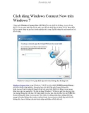 Cách dùng Windows Connect Now trên Windows 7