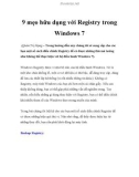 9 mẹo hữu dụng với Registry trong Windows 7