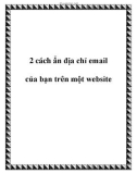 2 cách ẩn địa chỉ email của bạn trên một website