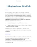 10 loại malware điển hình