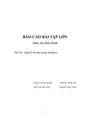 Báo cáo bài tập lớn môn hệ điều hành đề tài: Quản lý bộ nhớ trong windows