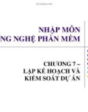 Bài giảng Nhập môn công nghệ phần mềm: Chương 7 - GV. Trương Minh Thái