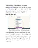 Thủ thuật đơn giản với Yahoo Messenger