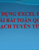 Bài giảng điện tử môn tin học: Quan hệ tuyến tính