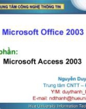 Tổng quan về Microsoft Access 2003