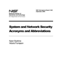 System and Network Security Acronyms and Abbreviations