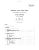 Quantitative Network Security Analysis