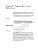 Activity 8.1: Selecting Data Access Technologies