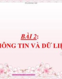 Bài giảng Thông tin và dữ liệu