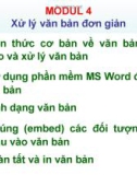 Ôn tập Tin học cơ bản: Modul 4 - ThS. Võ Minh Đức