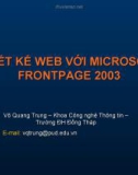 Bài giảng điện tử môn tin học: Thiết kế web với frontpage 2003