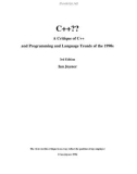 C++?? A Critique of C++ and Programming and Language