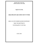 LUẬN VĂN: KHAI PHÁ DỮ LIỆU SONG NGỮ TỪ WEB