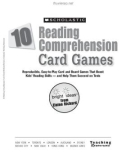 10 Reading Comprehension Card Games