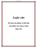 Luận văn: Kế toán sản phẩm và tiêu thụ sản phẩm của công ty kính Đáp Cầu 1