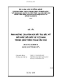 Đề tài Báo cáo: Ảnh hưởng của văn hoá Tây Âu, Bắc Mỹ đối với thế giới và Việt Nam trong quá trình toàn cầu hoá