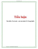 Tiểu luận: Tìm hiểu về cải cách – mở cửa kinh tế ở Trung Quốc