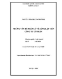 Luận văn Thạc sĩ Kinh tế: Những vấn đề pháp lý về sáng lập viên công ty cổ phần