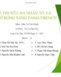 Thuyết trình: Lý thuyết đa nhân tố và mở rộng sang Fama French