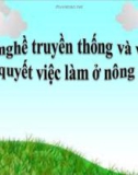 Đề tài: Làng nghề truyền thống và vấn đề giải quyết việc làm ở nông thôn