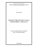 Luận văn thạc sĩ Quản lý văn hóa: Bảo tồn và phát huy dân ca Ba-na ở huyện Kbang, tỉnh Gia Lai