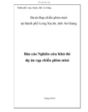 Tiểu luận Thiết lập và thẩm định dự án đầu tư: Dự án Rạp chiếu phim mini tại thành phố Long Xuyên, tỉnh An Giang