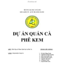 Tiểu luận Thiết lập và thẩm định dự án đầu tư: Dự án cà phê kem