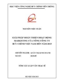 Tóm tắt Luận văn Thạc sĩ: Giải pháp hoàn thiện hoạt động marketing của tổng Công ty Bưu chính Việt Nam đến năm 2015