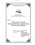 Tiểu luận Tài chính tiền tệ: Tóm lược lý thuyết mối quan hệ giữa lạm phát mục tiêu và tăng trưởng