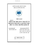 Tiểu luận: Tóm lược một số lý thuyết về mối quan hệ giữa lạm phát mục tiêu và tăng trưởng kinh tế